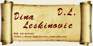 Dina Leškinović vizit kartica